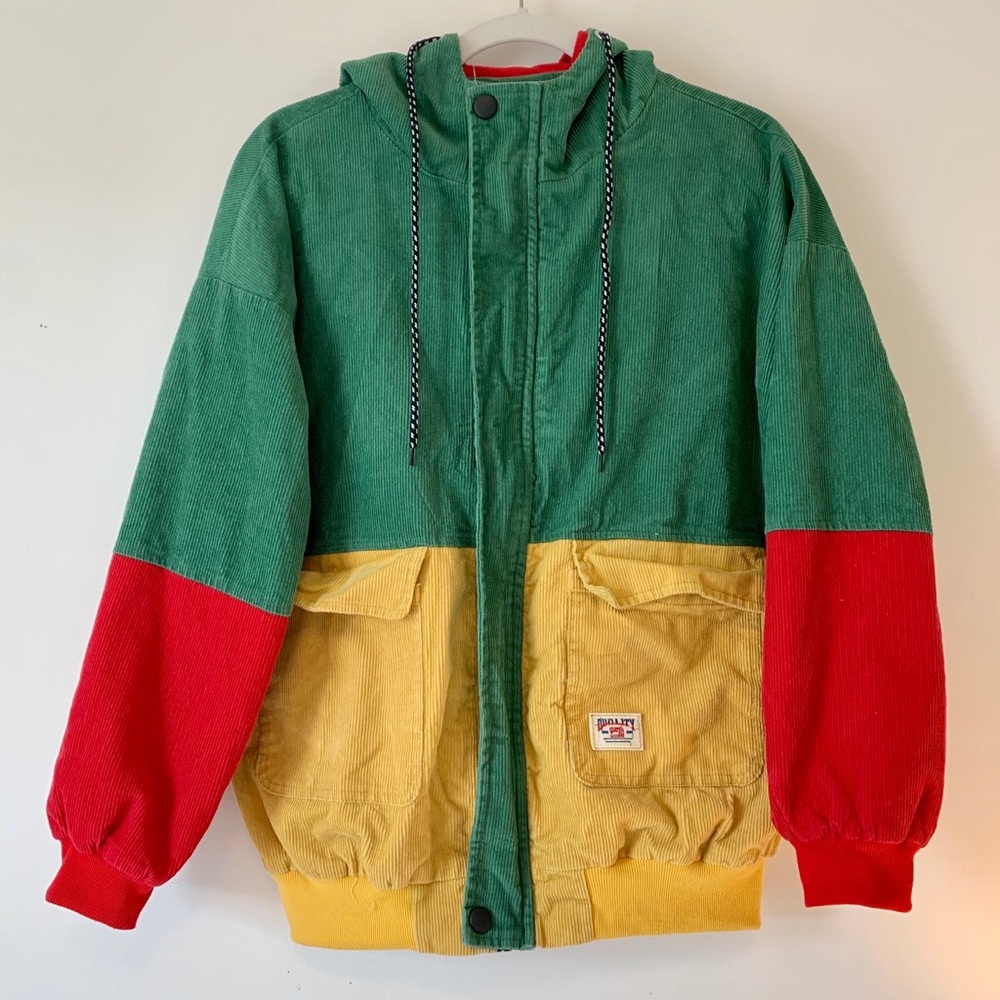 Vintage Style Colorblock Jacket